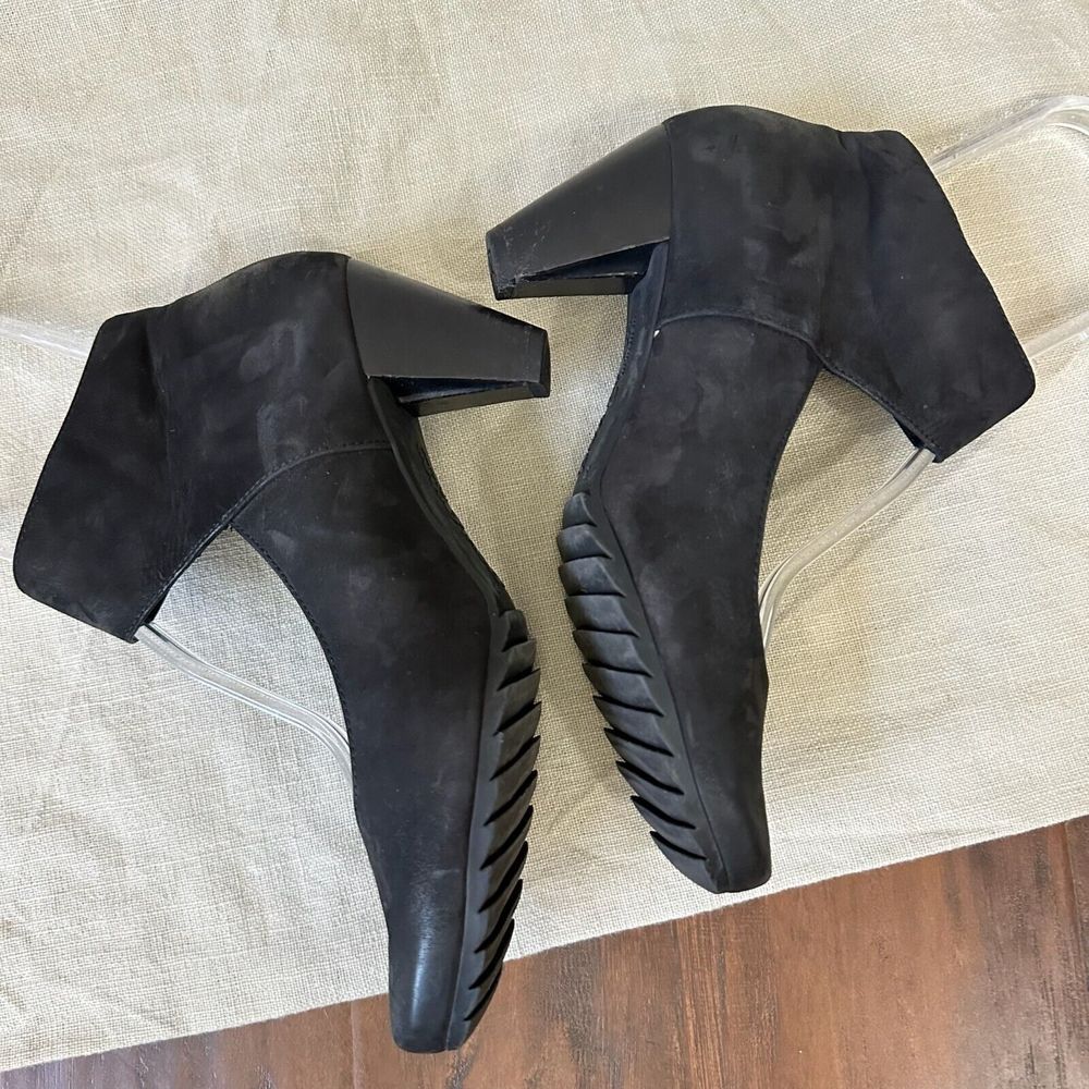 Paul Green Black Ankle-Strap Block Heel Pump - Picture 4 of 9